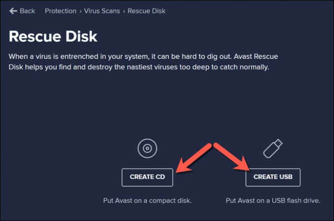 18 Rescue Disk Options