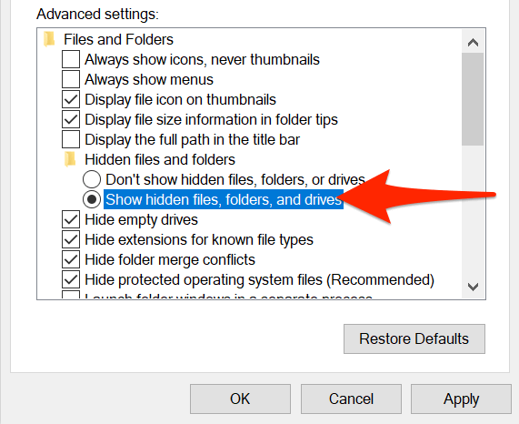 6 Ways To Show Hidden Files And Folders In Windows 10 