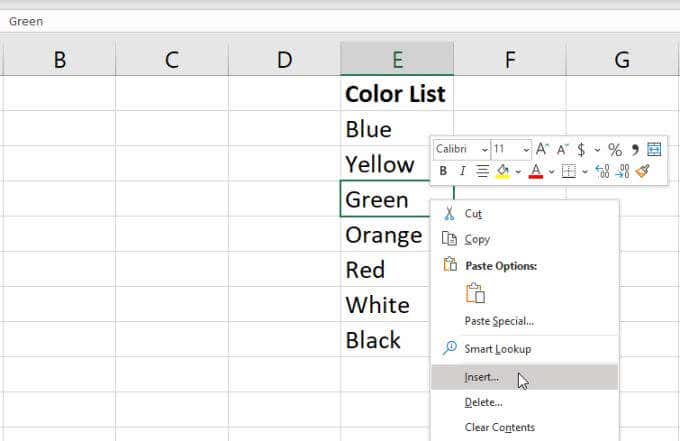 Create a Drop Down List in Excel: Using a Range image 6