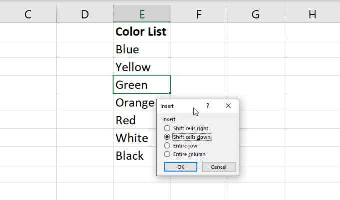 Create a Drop Down List in Excel: Using a Range image 7