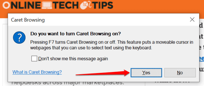 What is Caret Browsing and How to Use It - 46
