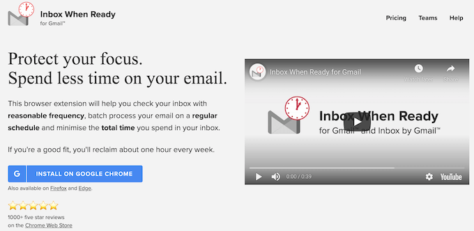 Inbox When Ready for Gmail image