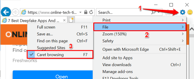 What is Caret Browsing and How to Use It - 63