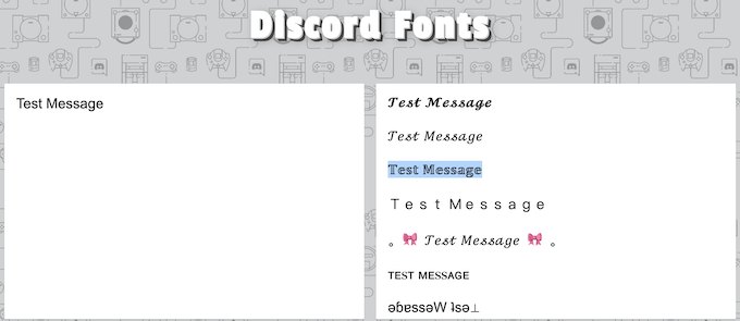 Discord Fonts (𝖈𝖔𝖕𝖞 𝒶𝓃𝒹 𝕡𝕒𝕤𝕥𝕖) - Discord Font