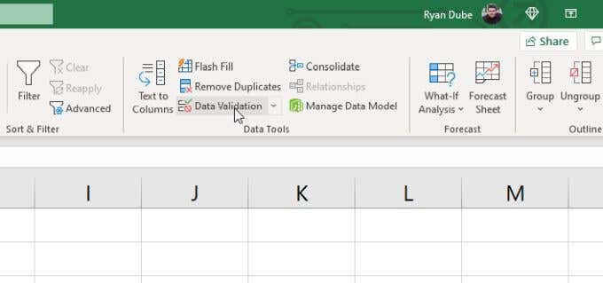 create a drop down list in excel