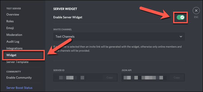 Como adicionar um widget de membros online do Discord a um