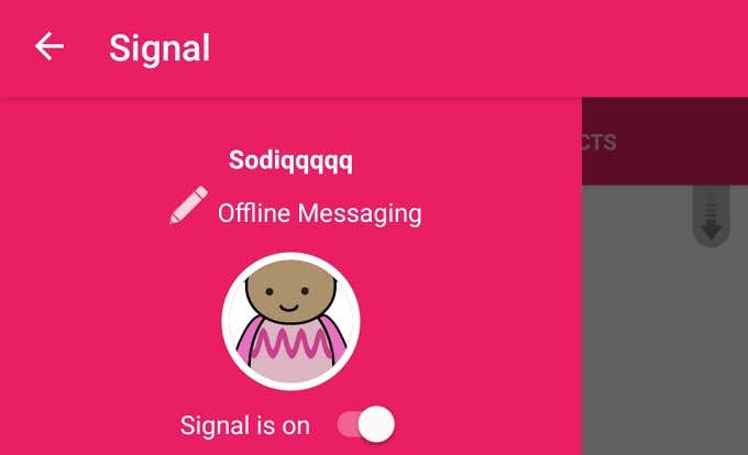 Offline сообщение. Signal offline Messenger.