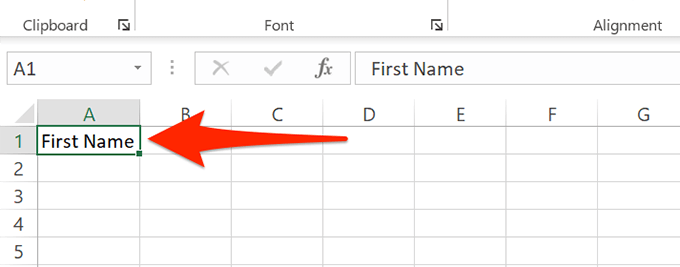 Make labels from excel