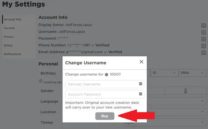 How to change your Roblox profile (including your Roblox display name and  theme)