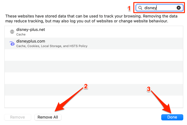 Clear Disney Plus Site Data image 16