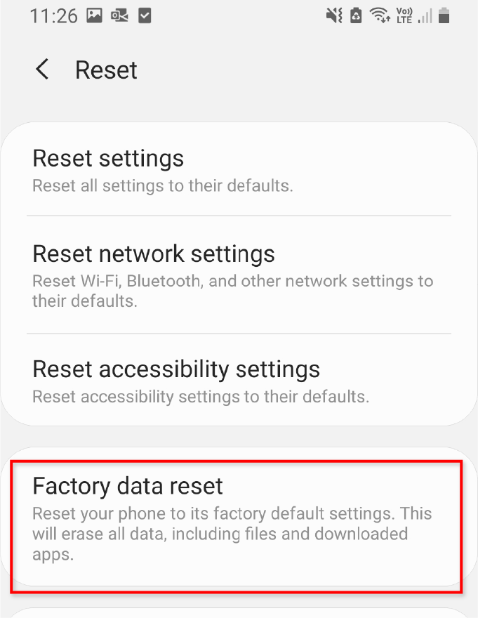 Perform a Factory Reset on your Phone image 2