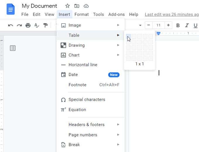 how to border page in google docs