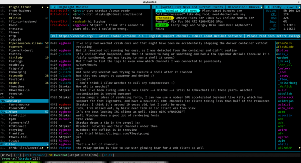 Geek irc chat PERSPECTIVE RH