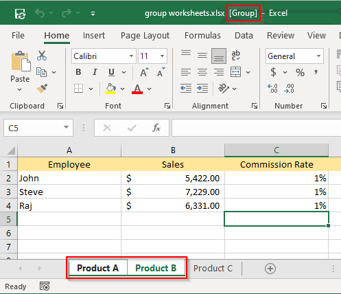 How to Group Worksheets in Excel - 64