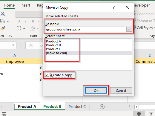 How to Group Worksheets in Excel - 63