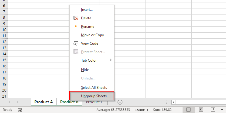 How to Group Worksheets in Excel - 88