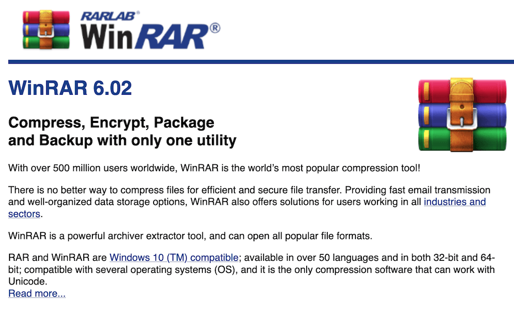 winrar unzip