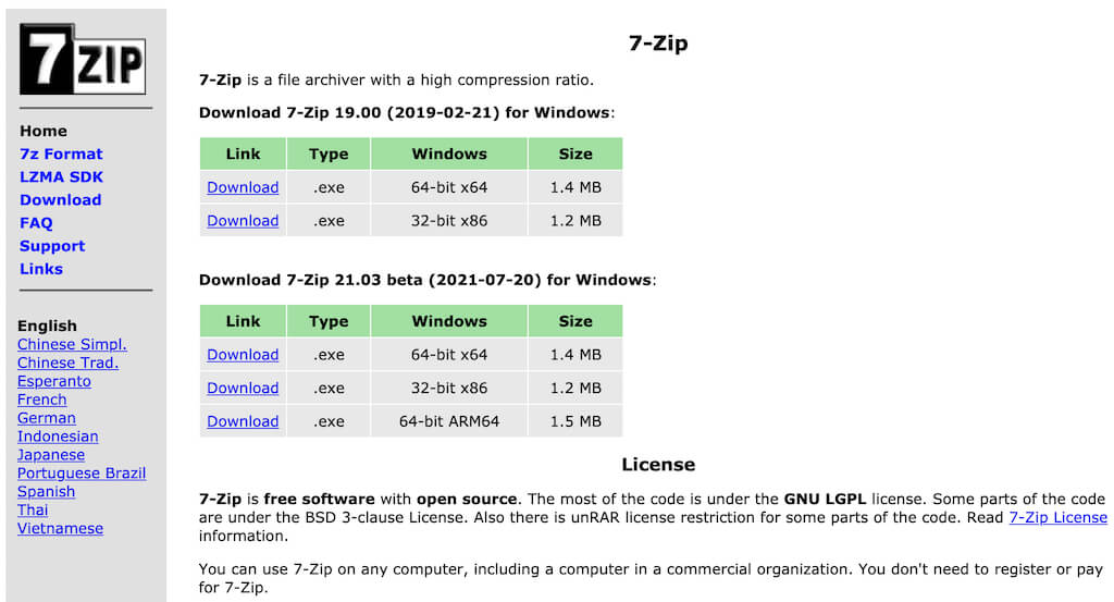 can i open rar file with 7zip