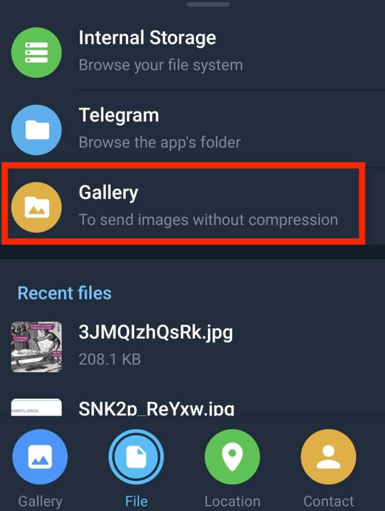 How to Send Uncompressed Photos &amp; Videos in Telegram Mobile&nbsp; image 3