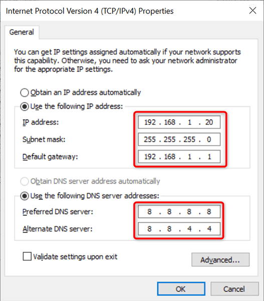 how to static ip windows 11