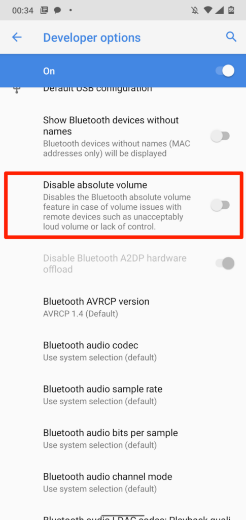 Disable Absolute Volume in Android image 3