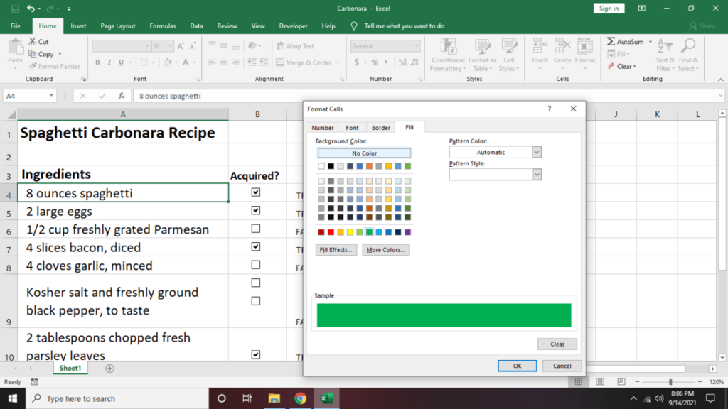 Modify Your Excel Checklist Using Conditional Formatting&nbsp; image 2