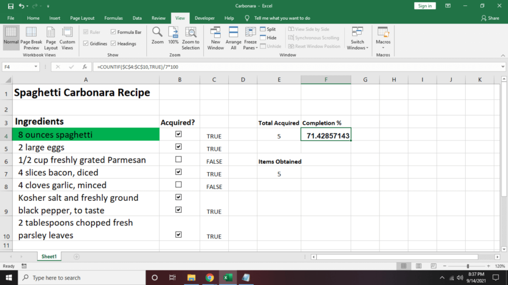 How to Make an Interactive Excel Checklist image 2