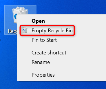 14 empty recycle bin