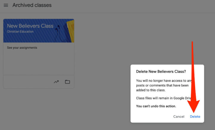How To Archive or Delete a Google Classroom