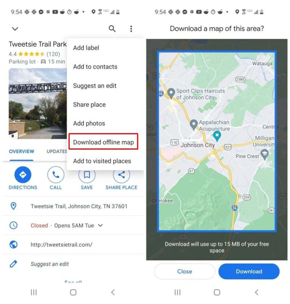Download Maps on Google Maps for Mobile Offline Viewing image 2