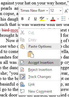 microsoft word online track changes