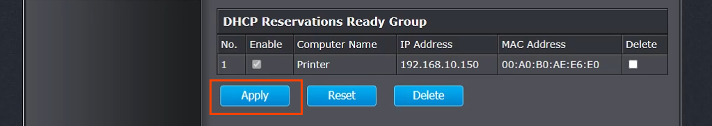 assigning a static ip address to a printer