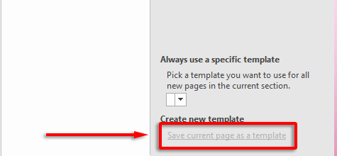 how to create a template in onenote