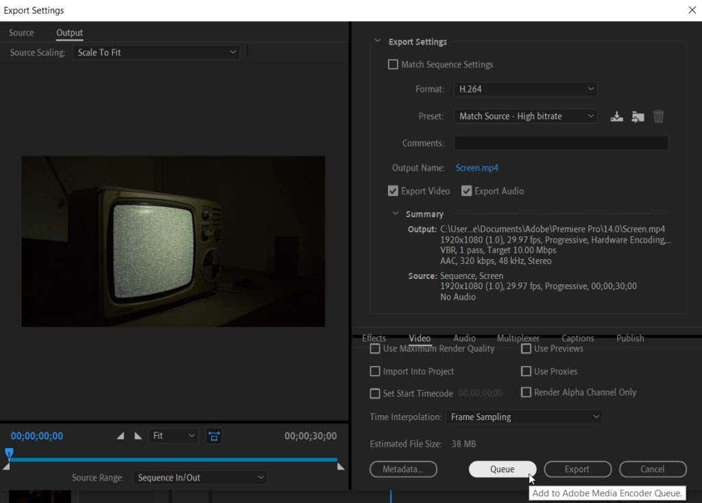 How To Use Adobe Media Encoder to Export Adobe Premiere Projects - 67