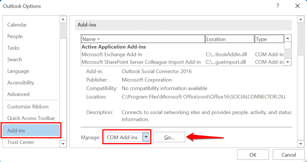 11 disable add ins microsoft outlook