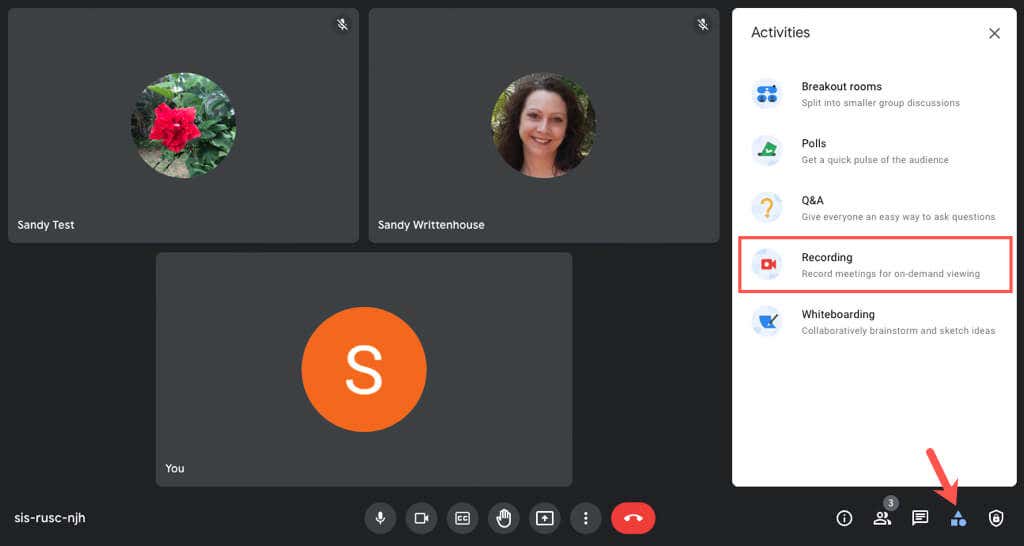 record video call google meet