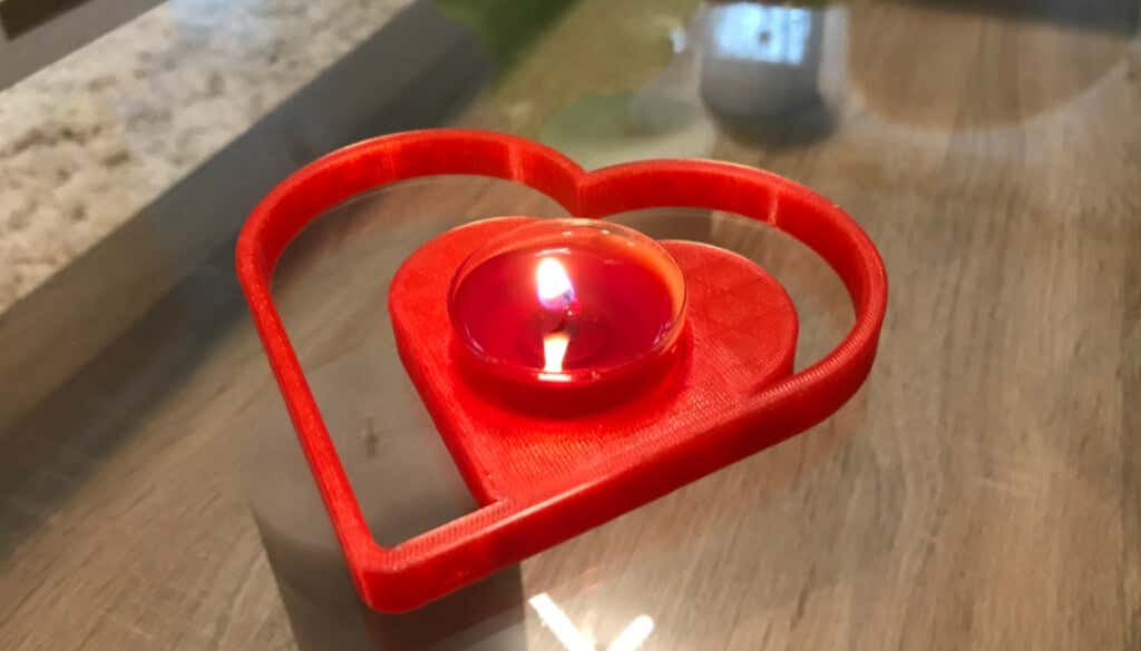 Valentine Heart Tealight Candle Holder image