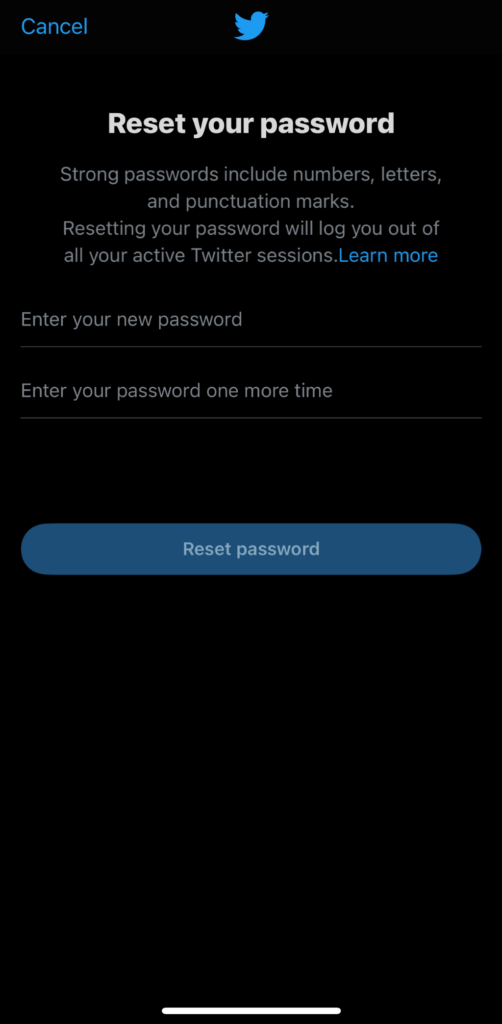 How to Reset Twitter Password Through The Twitter App image 5