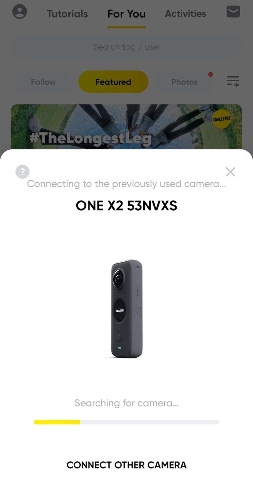 insta 360 one x wont sync youtube channel
