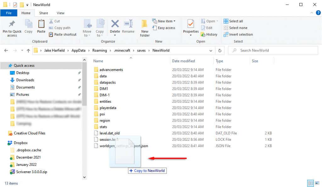 How to Fix a Corrupted Minecraft World or Restore From Backup - 5