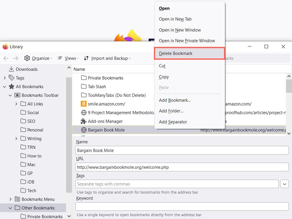 10 Tips for Managing Bookmarks in Firefox - 18