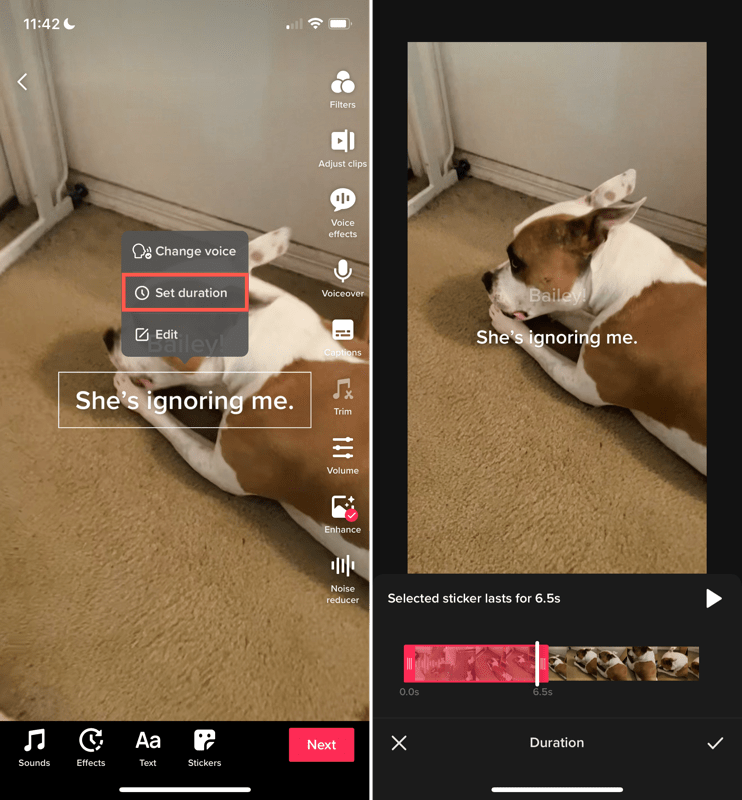 Set a Duration to Show the Text Box image