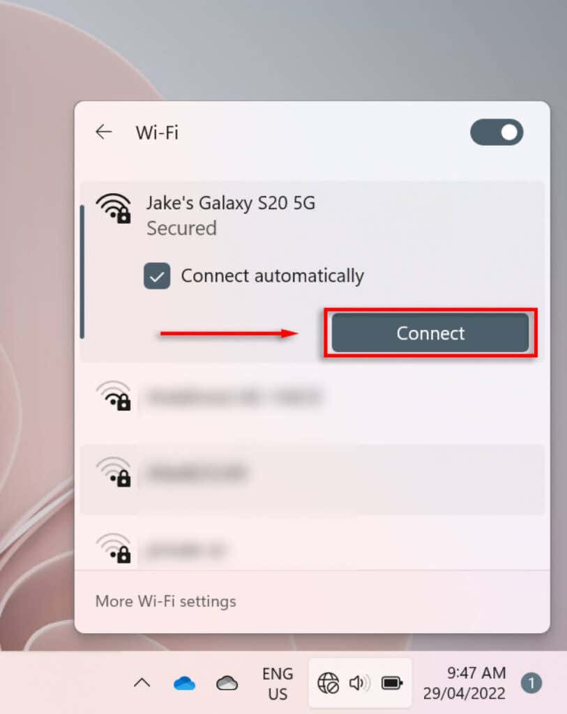 Connect Your Windows Laptop to the Wi-Fi Hotspot image 3
