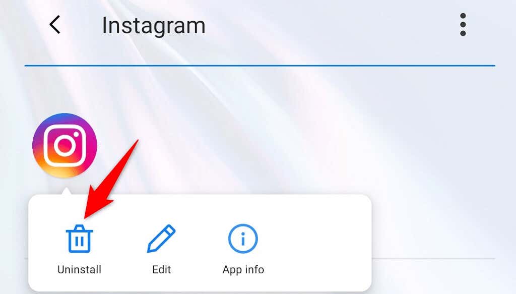 16 uninstall instagram on android