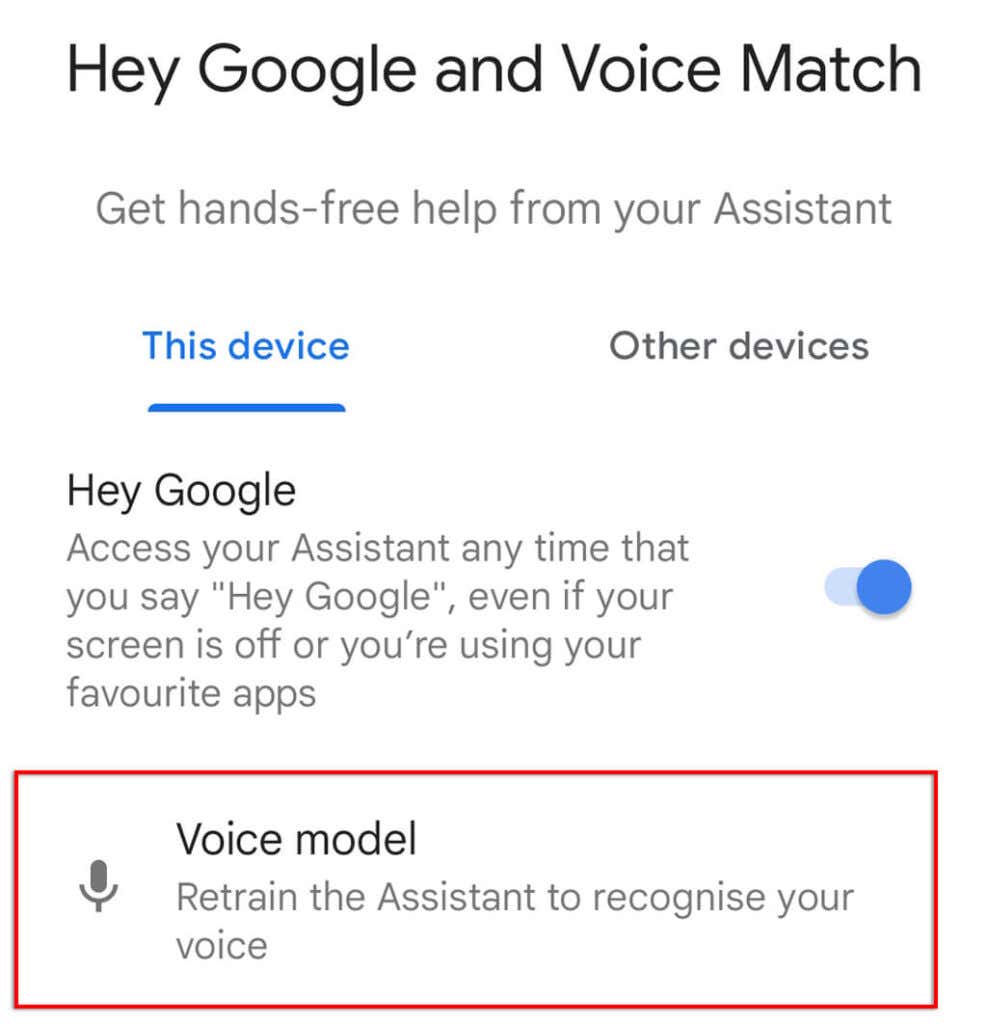Retrain the Google Assistant Voice Model image 6