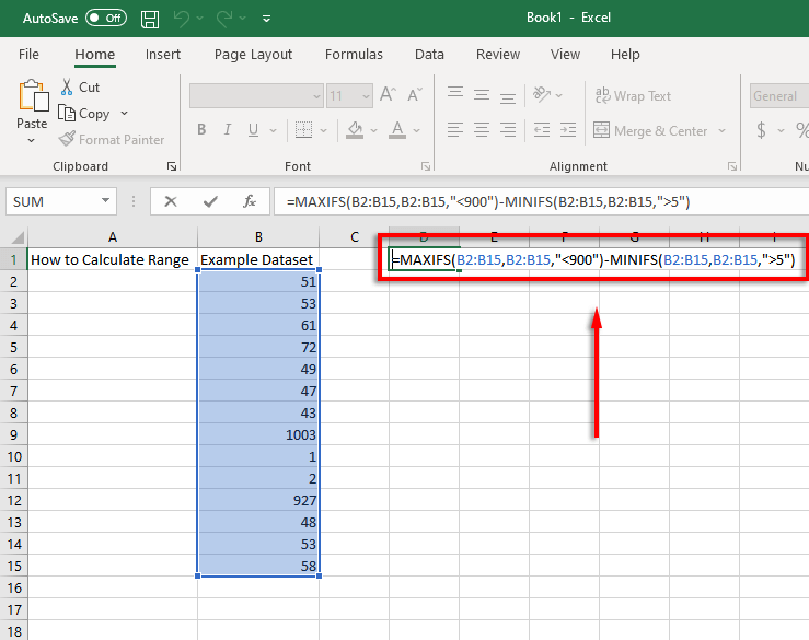 Calculating Range In Excel - Macroption