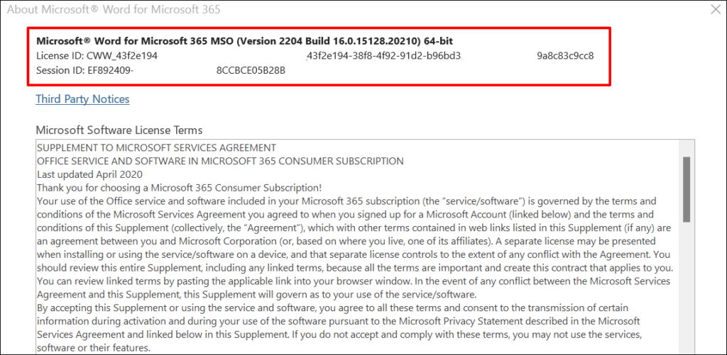 Check Microsoft Office Version on Windows PCs image 7