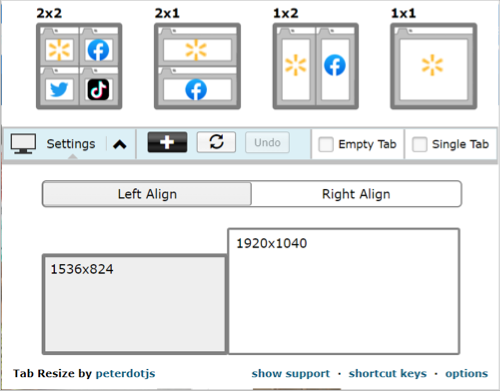 Tab Resize for Split Screen Layouts image