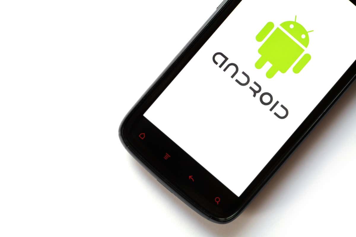 An Android phone with the Android logo and "Android" text on-screen