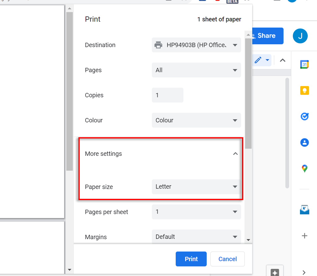 How to Print on an Envelope Using Google Docs - 11